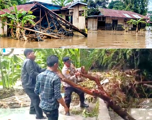 Sungai di Haranggaol Meluap,  Rusak  dan Rendam Rumah serta SD Negeri