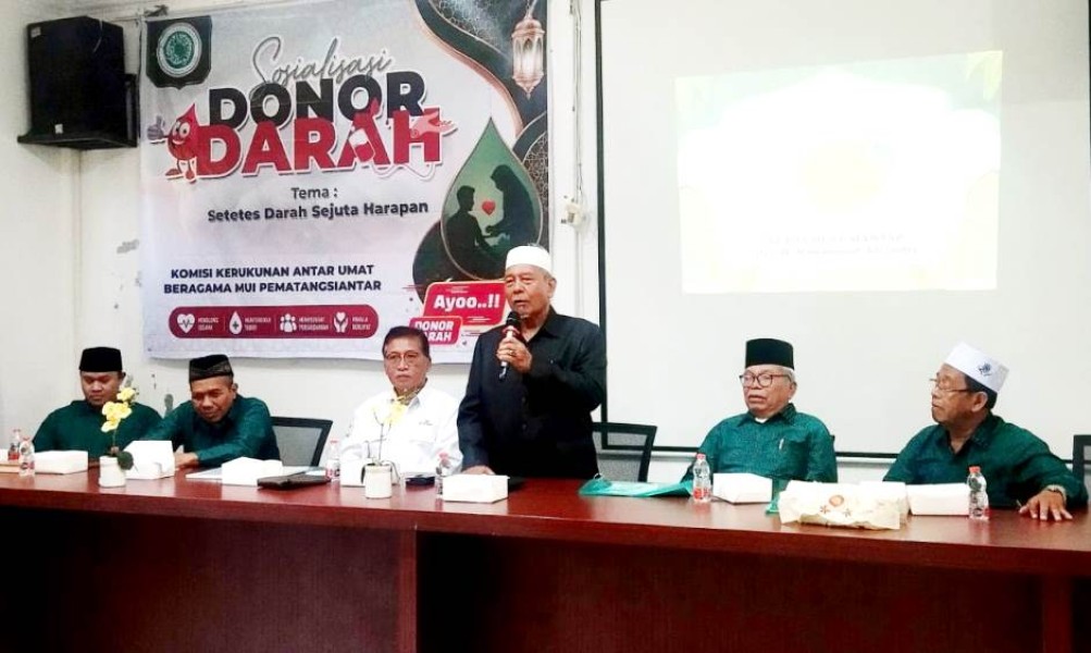 Sebelum Aksi Donor darah, MUI Pematangsiantar Sosialisasi “Setetes Darah Sejuta Harapan”