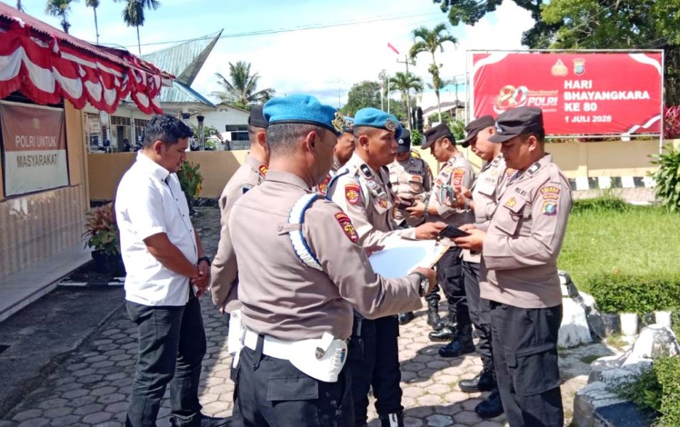 Sie Propam Polres Simalungun Periksa Kelengkapan Senpi melalui Gaktibplin