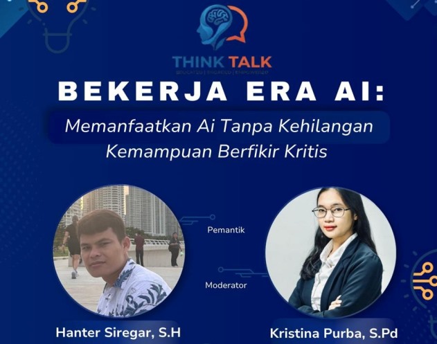Bahas AI dan Manusia, Think Talk: Jangan Sampai Teknologi Mengambil Alih Cara Berpikir