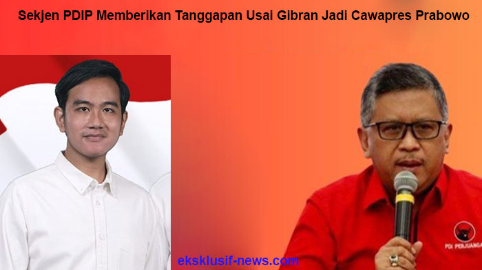 Sekjen PDIP Memberikan Tanggapannya Usai Gibran Jadi Cawapres Prabowo