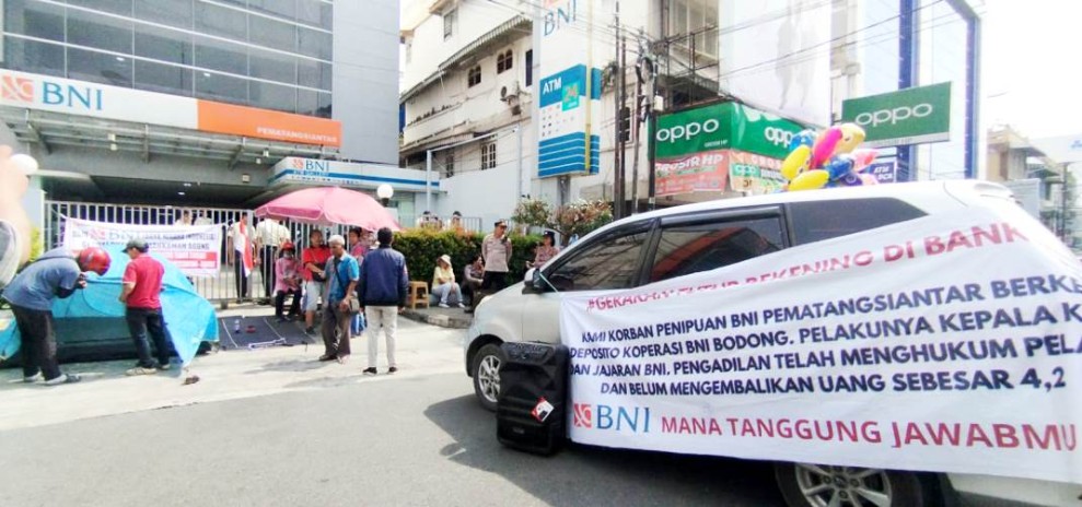 Pasca Gugatan Keberatan BNI Tidak Diterima PN Siantar, Korban Penipuan Kembali Unjukrasa