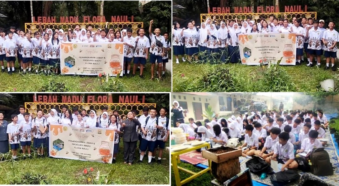 Ratusan Pelajar SMP Sultan Agung Kunjungi Peternakan Lebah Madu Flora Nauli Group