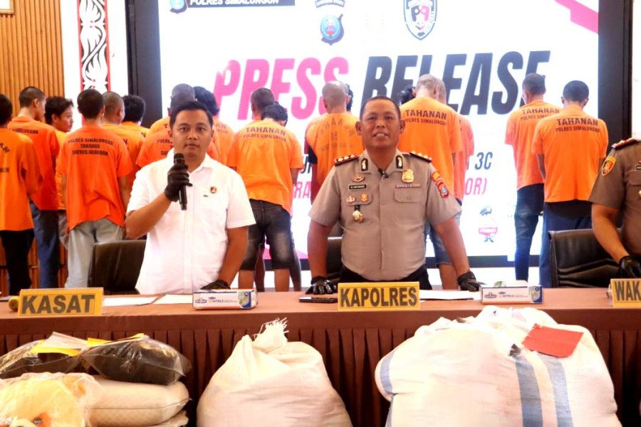 Polres Simalungun Ungkap  43 Kasus Kejahatan  3C dengan 69 Tersangka
