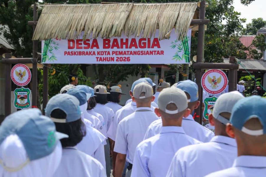 Calon Paskibraka Pematangsiantar Masuki Diklat di Desa Bahagia