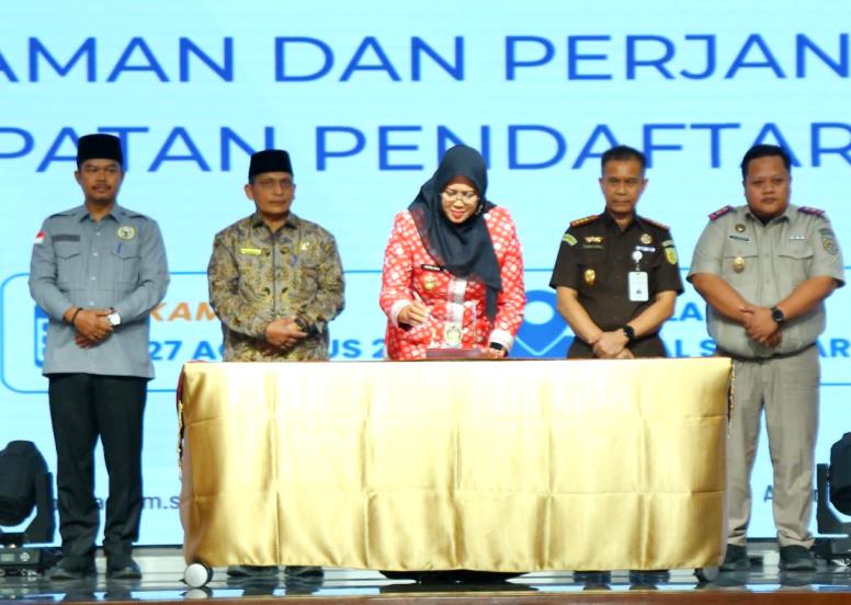Wakil Walikota Siantar Tandatangani  MoU dan Perjanjian Kerja Sama Percepatan Pendaftaran Tanah Wakaf